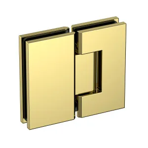 Extra Heavy Duty Large Glass to Glass 180 Degree Inline Hinge - Polished Brass by Estelle, a Bathroom Fixtures for sale on Style Sourcebook