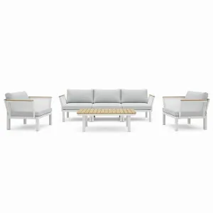 Sierra 5-Seater Outdoor Lounge Set in Grey by Luxo Outdoors, a Outdoor Sofas for sale on Style Sourcebook