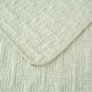 Classic Quilts Milky Green Throw by null, a Throws for sale on Style Sourcebook