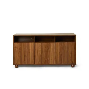 Deven Ball Feet Storage Console Table - Walnut - Mocka by Mocka., a Console Table for sale on Style Sourcebook