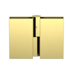 Boston Heavy Duty Glass to Glass Left Hand Bifold Hinge Polished Gold by Estelle, a Bathroom Fixtures for sale on Style Sourcebook