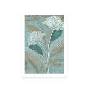 White Linear Floral II by ARTHOUSEco Luxe, a Prints for sale on Style Sourcebook