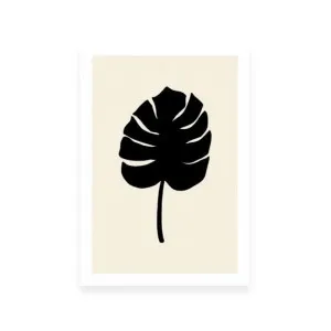 Monstera Leaf Black by ARTHOUSEco Luxe, a Prints for sale on Style Sourcebook