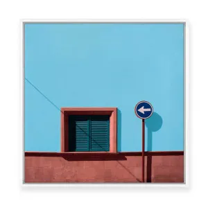 Urban Minimalism | Blue and Blush | Framed Canvas by Inge Schuster, a Painted Canvases for sale on Style Sourcebook