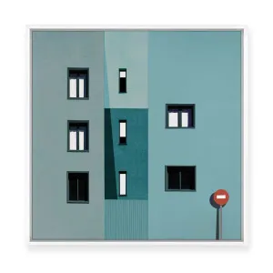 Urban Minimalism | Teal | Framed Canvas by Inge Schuster, a Painted Canvases for sale on Style Sourcebook