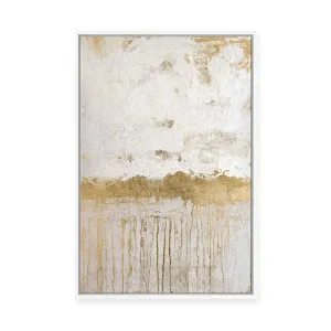 Gold Spill II | Framed Canvas by Luxe Canvas, a Painted Canvases for sale on Style Sourcebook