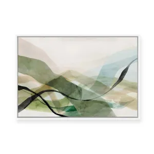 Green Ribbon Hills I | Framed Canvas by Luxe Canvas, a Painted Canvases for sale on Style Sourcebook