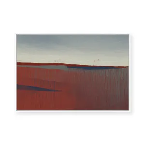 Crimson Horizon | Framed Canvas by Mansi Saxena, a Painted Canvases for sale on Style Sourcebook