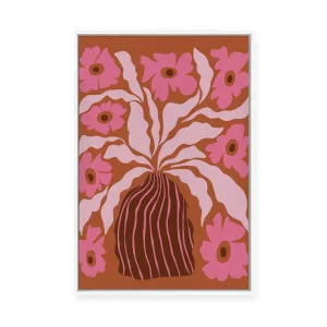 Mid Century Blooming | Framed Canvas by Miho Art Studio, a Painted Canvases for sale on Style Sourcebook