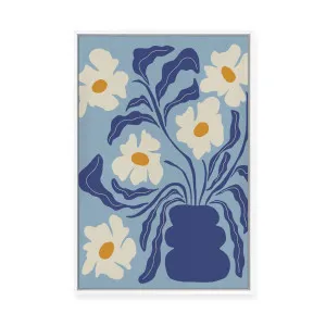 Blue Moon Flower | Framed Canvas by Miho Art Studio, a Painted Canvases for sale on Style Sourcebook