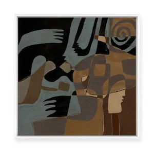 Dark Cubist II | Framed Canvas by Shatha Al Dafai, a Painted Canvases for sale on Style Sourcebook