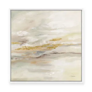 January Slopes | Gold | Framed Canvas by Silvia Vassileva, a Painted Canvases for sale on Style Sourcebook