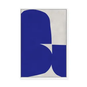Modern Geometric in Cobalt V | Framed Canvas by Vitor Costa, a Painted Canvases for sale on Style Sourcebook