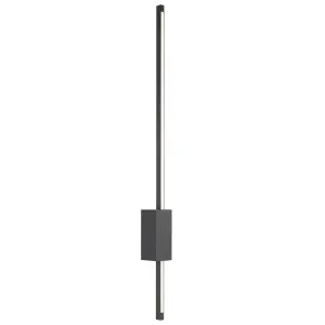 Telbix Madras Medium Vertical LED Wall Light with Textured Sand Finish Black by Telbix, a Wall Lighting for sale on Style Sourcebook
