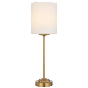 Telbix Argos Contemporary Table Lamp with Antique Gold Detailing Ivory by Telbix, a Table & Bedside Lamps for sale on Style Sourcebook