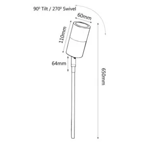 CLA Single Weatherproof Spike Light with Adjustable Head Stainless Steel by Compact Lamps Australia, a Outdoor Lighting for sale on Style Sourcebook