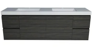 Carlo Vanity 1800mm Double Bowl 70mm Grand Top Wall Hung by Timberline, a Vanities for sale on Style Sourcebook