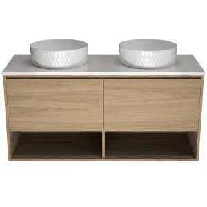 Kansas Vanity 1200mm Double WG Basin SilkSurface AC Top Wall hung by Timberline, a Vanities for sale on Style Sourcebook