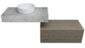 Milan Cabinet   Floating Top 900mm Centre WG Basin SilkSurface 140mm Bailey AC Top Wall hung by Timberline, a Vanities for sale on Style Sourcebook