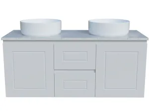 Nevada Classic Vanity 1200mm Double WG Basins SilkSurface AC Top Wall hung by Timberline, a Vanities for sale on Style Sourcebook