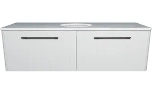 Saba Vanity 1500mm Centre WG Basin SilkSurface UC Top Wall hung by Timberline, a Vanities for sale on Style Sourcebook