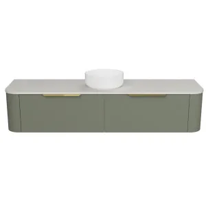 Santos Vanity 1800mm Centre WG Basin SilkSurface AC Top Wall hung by Timberline, a Vanities for sale on Style Sourcebook