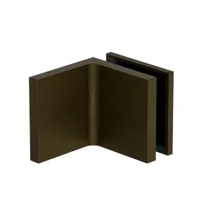 Stealth Wall to Glass Bracket with Cover Plate - Antique Brass by Estelle, a Bathroom Fixtures for sale on Style Sourcebook