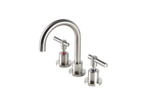 Alpha Lever Handle Basin Set Lf | Made From Brass In Brushed Nickel By Raymor by Raymor, a Bathroom Taps & Mixers for sale on Style Sourcebook