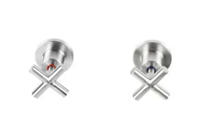 Alpha Cross Handle Wall Top Assemblies J/V Lf | Made From Brass In Brushed Nickel By Raymor by Raymor, a Bathroom Taps & Mixers for sale on Style Sourcebook