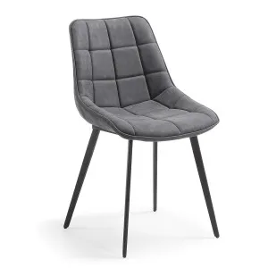 Grey synthetic leather Adam chair by null, a Dining Chairs for sale on Style Sourcebook