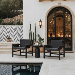 Riven Outdoor Occasional ArmChair Black by Florabelle Living, a Chairs for sale on Style Sourcebook
