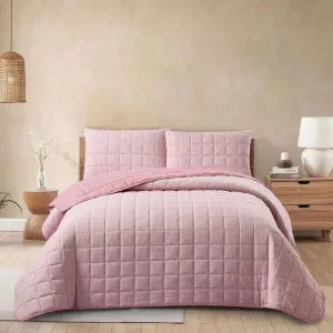 Morgan and Reid Stitch Hibiscus Cloudy Coverlet Set by null, a Quilt Covers for sale on Style Sourcebook