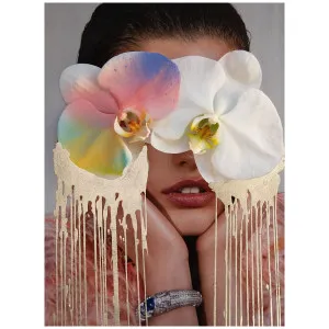 Dina Broadhurst La Di Da (Golden) - Large 111 x 150 - Black Frame LA-DI-DA-GOLDEN-BF-L by Dina Broadhurst, a Artwork & Wall Decor for sale on Style Sourcebook