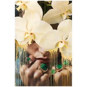 Dina Broadhurst Play On My Mind Golden Drip - Small 60 x 90 - Black Frame PL-O-M-M-GLDN-D-BF-S by Dina Broadhurst, a Artwork & Wall Decor for sale on Style Sourcebook