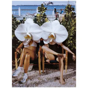 Dina Broadhurst Ladies In Waiting - Small 60 x 80 - White Frame LADIES-WAITING-WF-S by Dina Broadhurst, a Artwork & Wall Decor for sale on Style Sourcebook