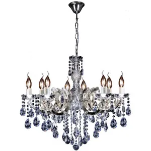 Zurich Chrome Crystal Chandelier - 8 Light by Lighting Inspirations, a Lighting for sale on Style Sourcebook