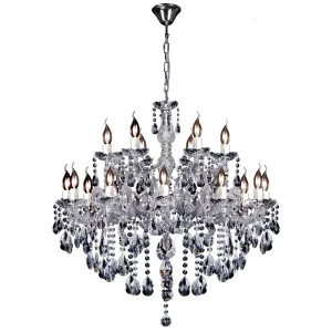 Zurich Chrome Crystal Chandelier - 18 Light by Lighting Inspirations, a Lighting for sale on Style Sourcebook