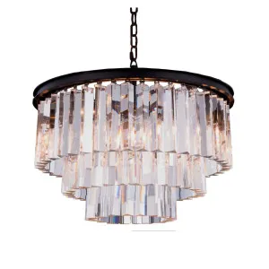 Odeon Waterfall Crystal Chandelier 6 Light by Lighting Inspirations, a Lighting for sale on Style Sourcebook
