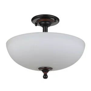 Nova 3 Light Semi Flush CTC Ceiling Light Bronze by Lighting Inspirations, a Lighting for sale on Style Sourcebook