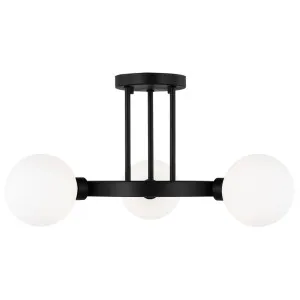 Sean Lavin Clybourn Semi-Flush Mount by Visual Comfort Generation Midnight Black by Visual Comfort & Co - Generation Lighting, a Lighting for sale on Style Sourcebook
