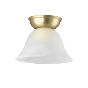 Eglo Satin Brass Murcia Alabaster Steel and Glass DIY Batten Fix Shade Small by Eglo, a Lighting for sale on Style Sourcebook