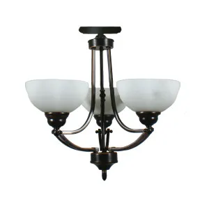 Houston Bronze Ceiling CTC Light 3 Light Flush by Lighting Inspirations, a Lighting for sale on Style Sourcebook