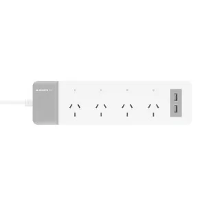 Mercator Ikuu Smart WiFi 4 Outlet Powerboard with USB Ports White by Mercator, a Lighting for sale on Style Sourcebook