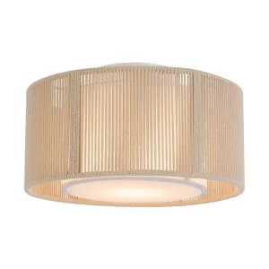 Telbix Cusco Scandinavian DIY Batten Fix Light with Soft Woven Fabric Shade - Small by Telbix, a Lighting for sale on Style Sourcebook