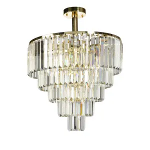 Fiorentino Karina 10 Light Crystal CTC Light (E14) Gold by Fiorentino, a Lighting for sale on Style Sourcebook