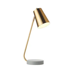 Mayfield Arlen Desk Lamp (E27) Satin Brass by Mayfield, a Lamps for sale on Style Sourcebook