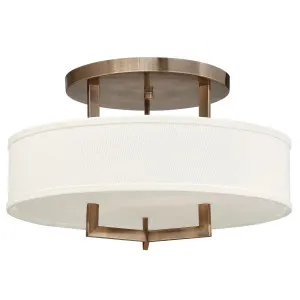 Hinkley Hampton Medium Semi-Flush Mount Brushed Bronze by Hinkley, a Lighting for sale on Style Sourcebook