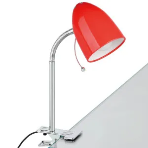 Eglo Lara Clamp Light Red by Eglo, a Lamps for sale on Style Sourcebook