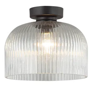 CLA Diyvintaj Ribbed Glass Dome Batten Fix Ceiling Light Clear by Compact Lamps Australia, a Lighting for sale on Style Sourcebook