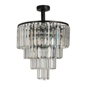 Fiorentino Karina 5 Light Crystal CTC Light (E14) Black by Fiorentino, a Lighting for sale on Style Sourcebook